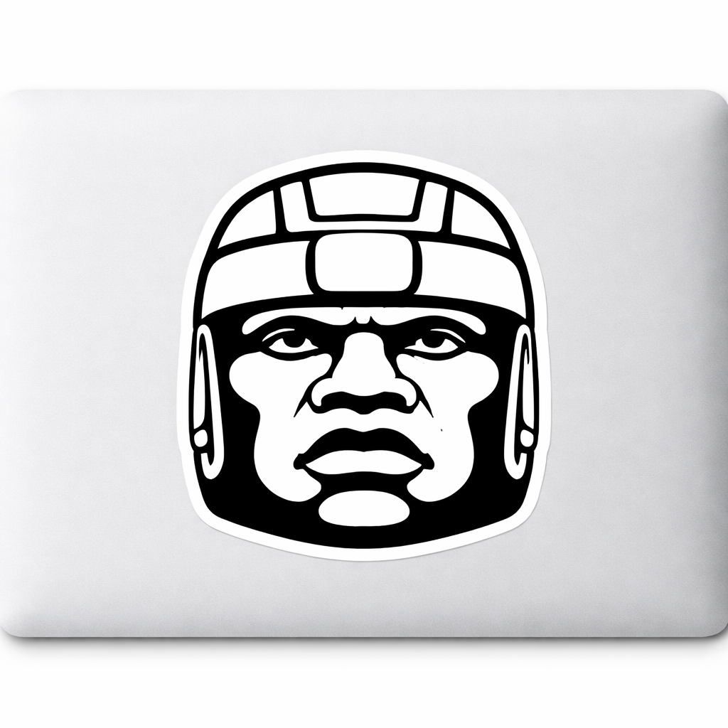 Olmec Colossal Head Sticker Decal Vinyl Laptop Car Window Bumper AUTO Water Bottle Helmets Waterproof Mesoamerican