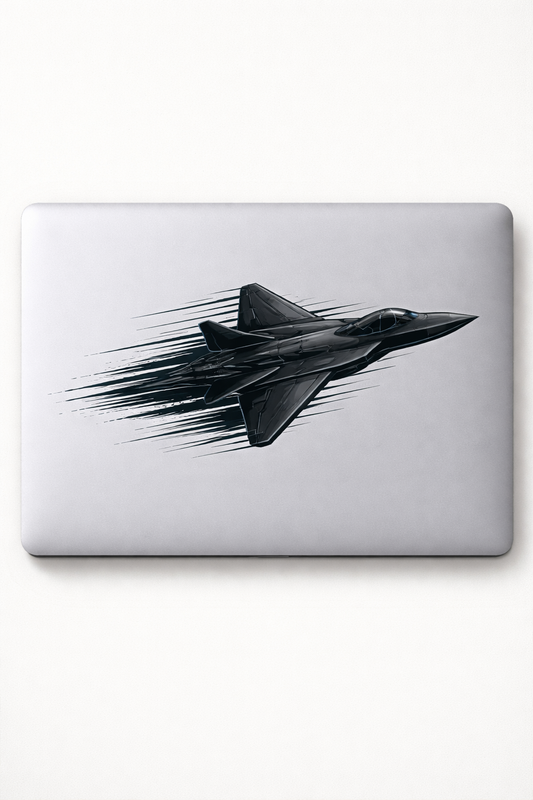 Black Stealth Fighter Jet Sticker Decal Vinyl Laptop Car Window Bumper AUTO Water Bottle Helmets Waterproof
