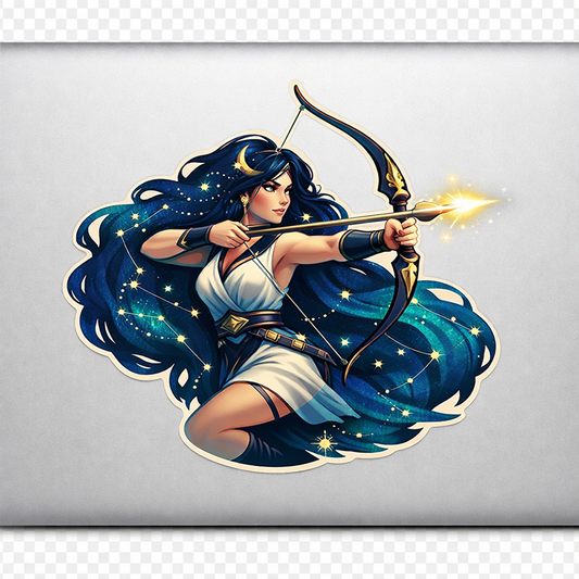 CG Celestial Goddess Sticker Decal Vinyl Laptop Car Window Bumper AUTO Water Bottle Helmets Waterproof Hunt Illustration