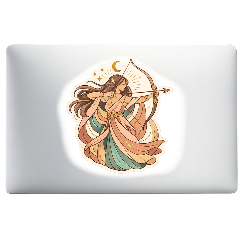Feminine Divine Archer Sticker Decal Vinyl Laptop Car Window Bumper AUTO Bottle Water Bottle Helmets Waterproof Mythological