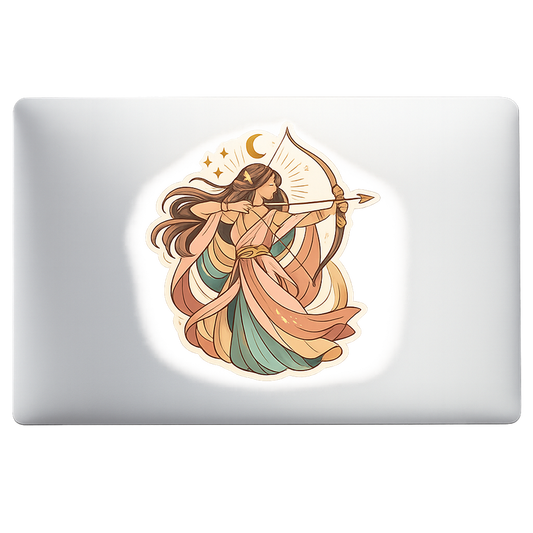 Feminine Divine Archer Sticker Decal Vinyl Laptop Car Window Bumper AUTO Bottle Water Bottle Helmets Waterproof Mythological