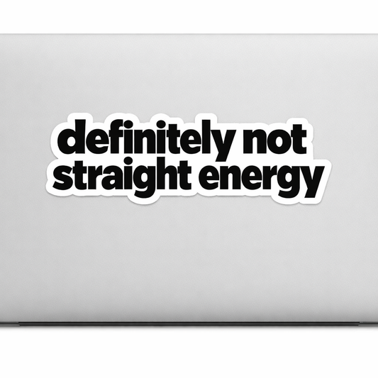 USA United States Definitely Not Straight Energy Sticker Decal Vinyl Laptop Car Window Bumper AUTO Bottle Water Bottle Helmets Waterproof