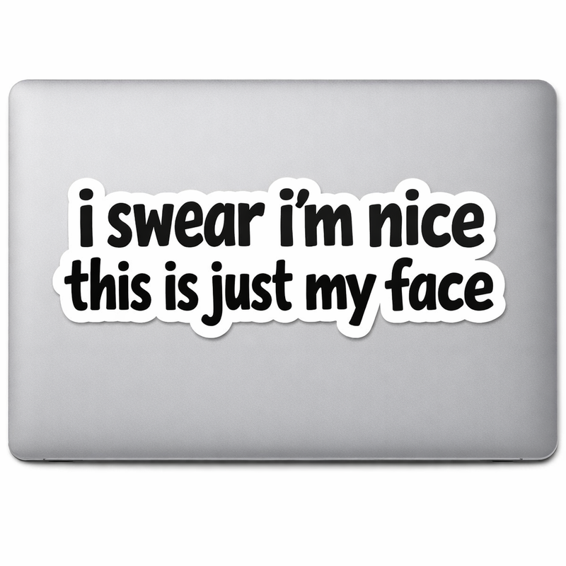 Text-Only Bold Sticker Decal Vinyl Laptop Car Window Bumper AUTO Water Bottle Helmets Waterproof Print-Ready