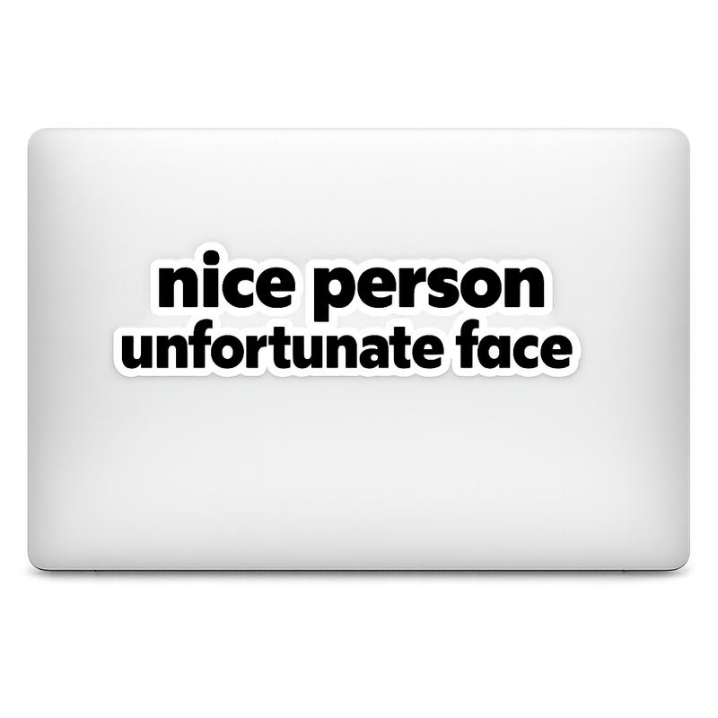 Sticker Decal Vinyl Laptop Car Window Bumper AUTO Bottle Water Bottle Helmets Waterproof Bold Typography
