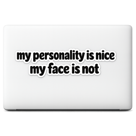 Sticker Decal Vinyl Laptop Car Window Bumper AUTO Water Bottle Helmets Waterproof Text Phrase Bold Typographic