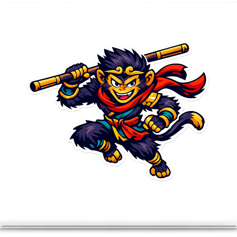 Fantasy Monkey Hero Sticker Decal Vinyl Laptop Car Window Bumper AUTO Water Bottle Helmets Waterproof
