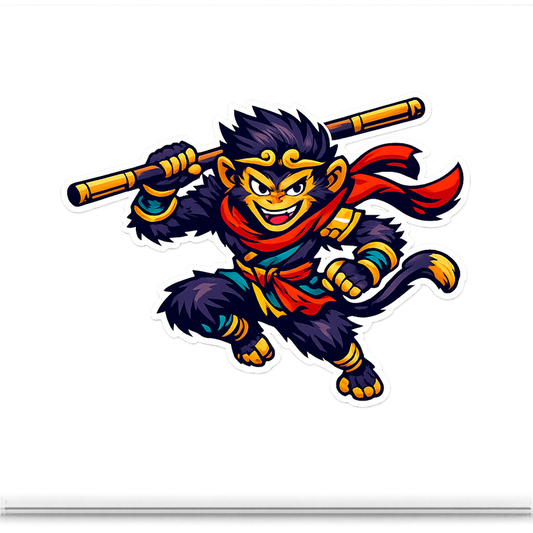 Fantasy Monkey Hero Sticker Decal Vinyl Laptop Car Window Bumper AUTO Water Bottle Helmets Waterproof