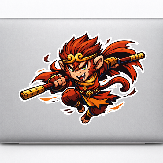Folklore Hero Monkey Sticker Decal Vinyl Laptop Car Window Bumper AUTO Water Bottle Helmets Waterproof Cartoon