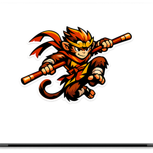 Monkey Fighter Sticker Decal Vinyl Laptop Car Window Bumper AUTO Water Bottle Helmets Waterproof Warrior