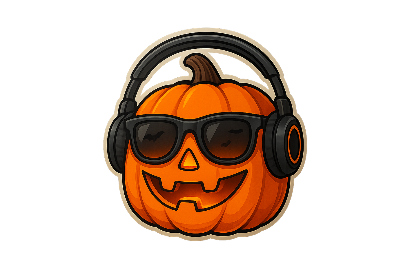 Jack-o’-lantern Pumpkin Sticker Decal Vinyl Laptop Car Window Bumper AUTO Water Bottle Helmets Waterproof