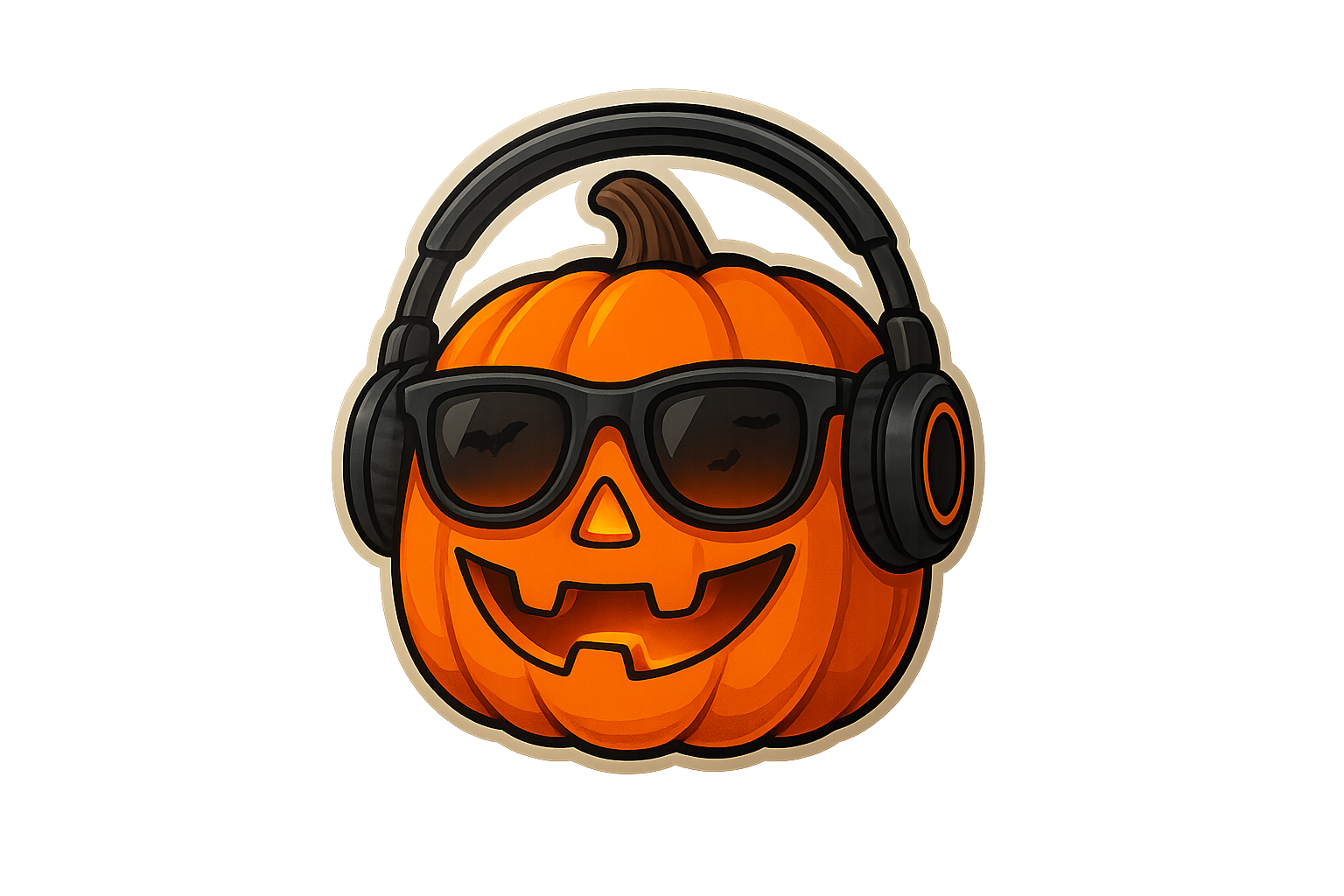 Jack-o’-lantern Pumpkin Sticker Decal Vinyl Laptop Car Window Bumper AUTO Water Bottle Helmets Waterproof