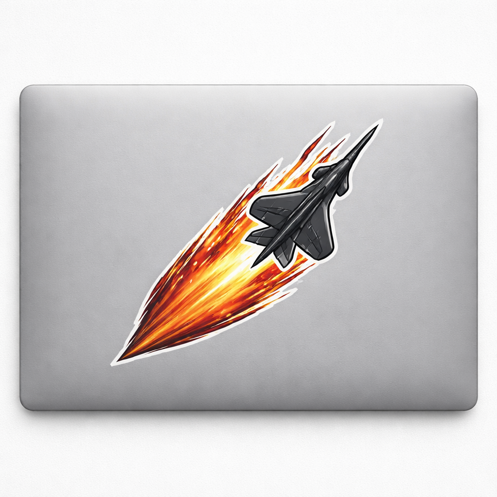 Attack Aircraft Sticker Decal Vinyl Laptop Car Window Bumper AUTO Water Bottle Helmets Waterproof