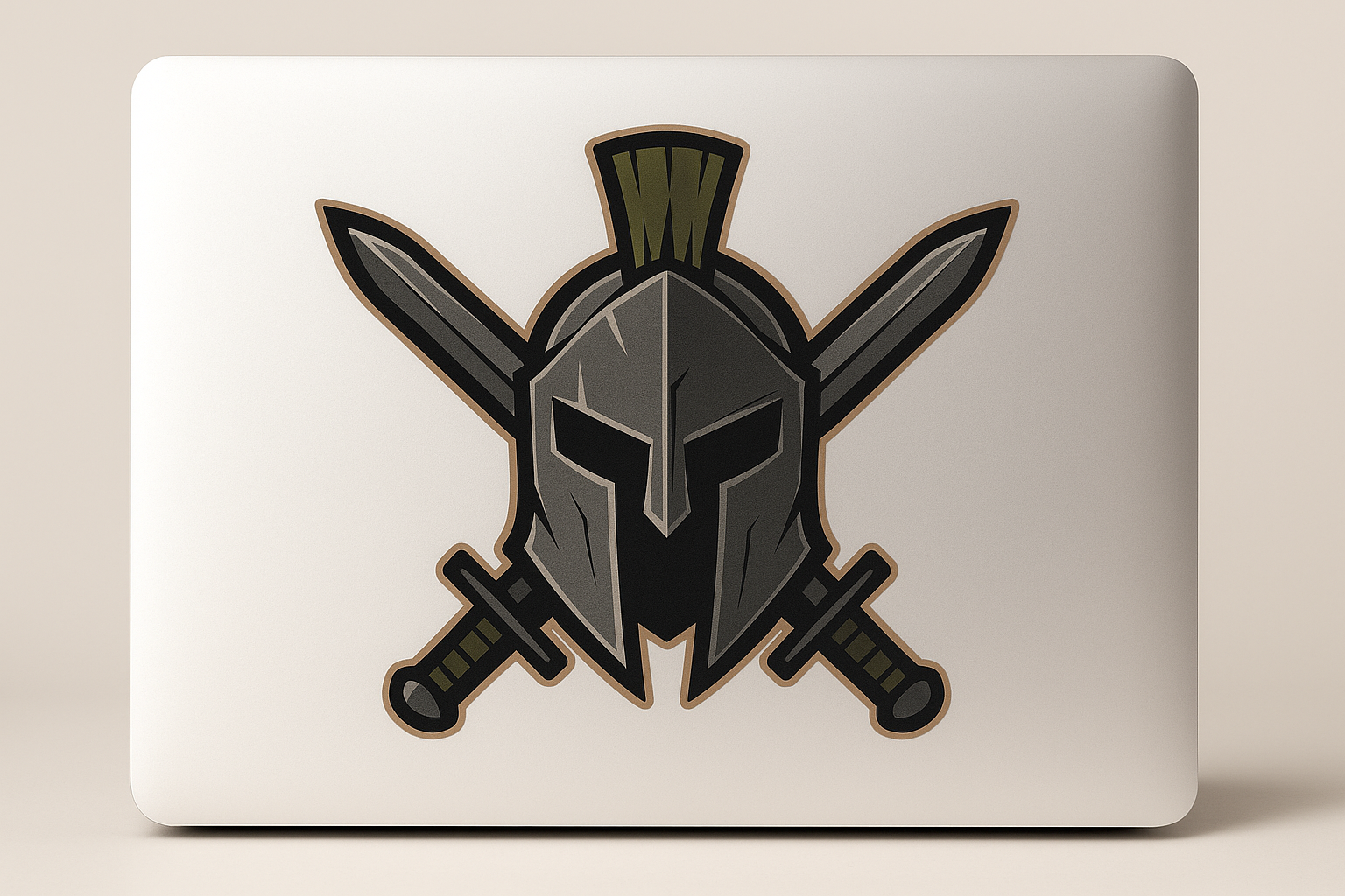 Spartan Helmet Crossed Swords Sticker Decal Vinyl Laptop Car Window Bumper AUTO Bottle Water Bottle Helmets Waterproof