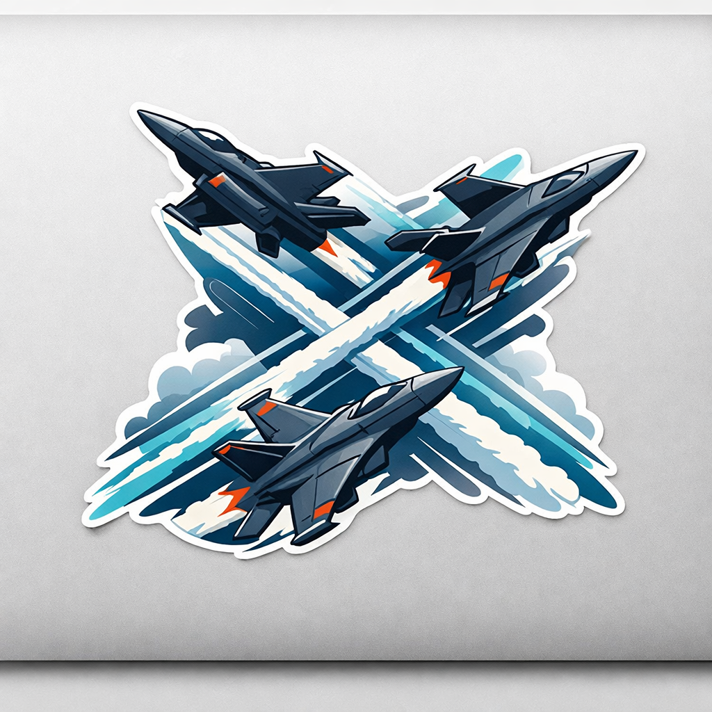 Fighter Jet USAF Sticker Decal Vinyl Laptop Car Window Bumper AUTO Water Bottle Helmets Waterproof Aviation