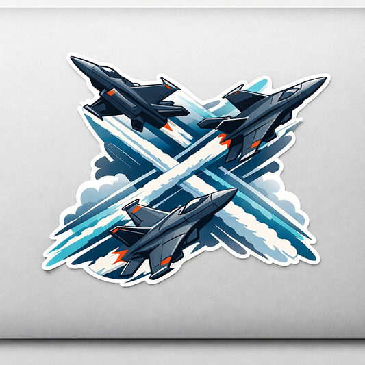 Fighter Jet USAF Sticker Decal Vinyl Laptop Car Window Bumper AUTO Water Bottle Helmets Waterproof Aviation