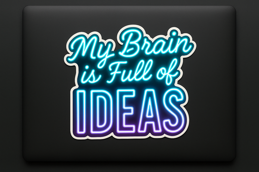 Ideas Neon Light Sticker Decal Vinyl Laptop Car Window Bumper AUTO Water Bottle Helmets Waterproof