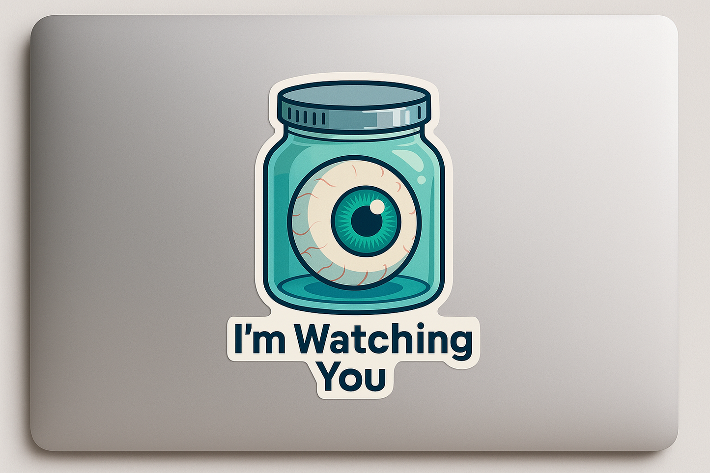 Eyeball in a Jar Sticker Decal Vinyl Laptop Car Window Bumper AUTO Water Bottle Helmets Waterproof Creepy