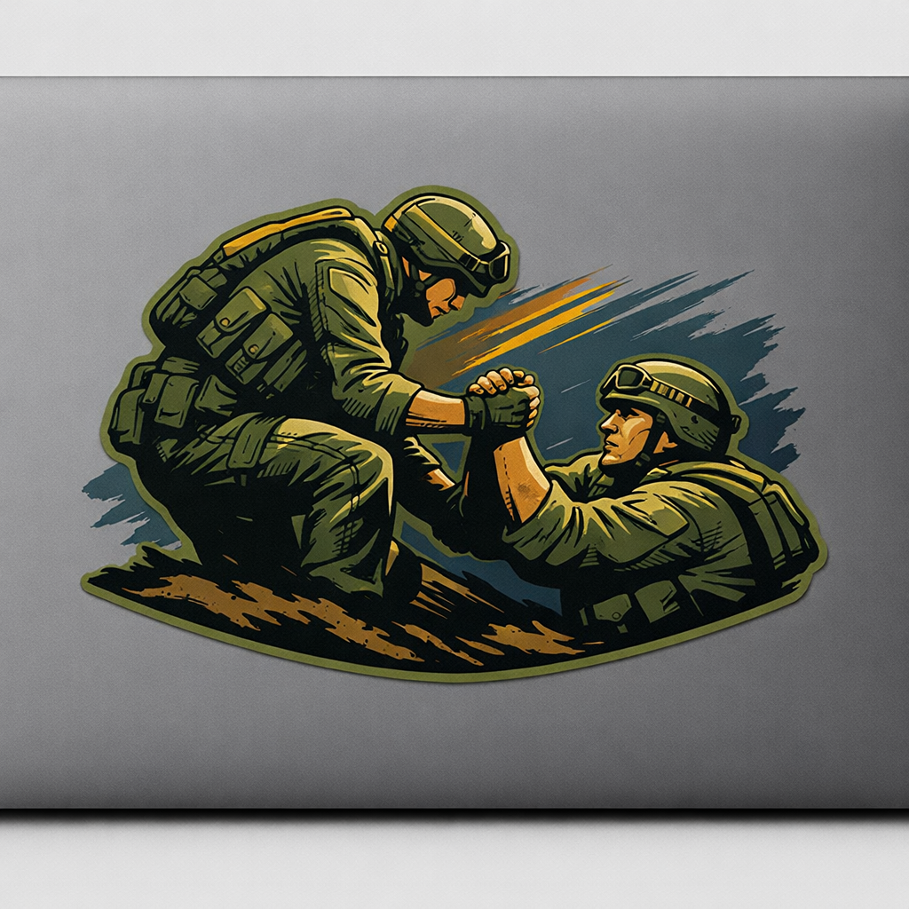Soldier Brotherhood Sticker Decal Vinyl Laptop Car Window Bumper AUTO Water Bottle Helmets Waterproof Military