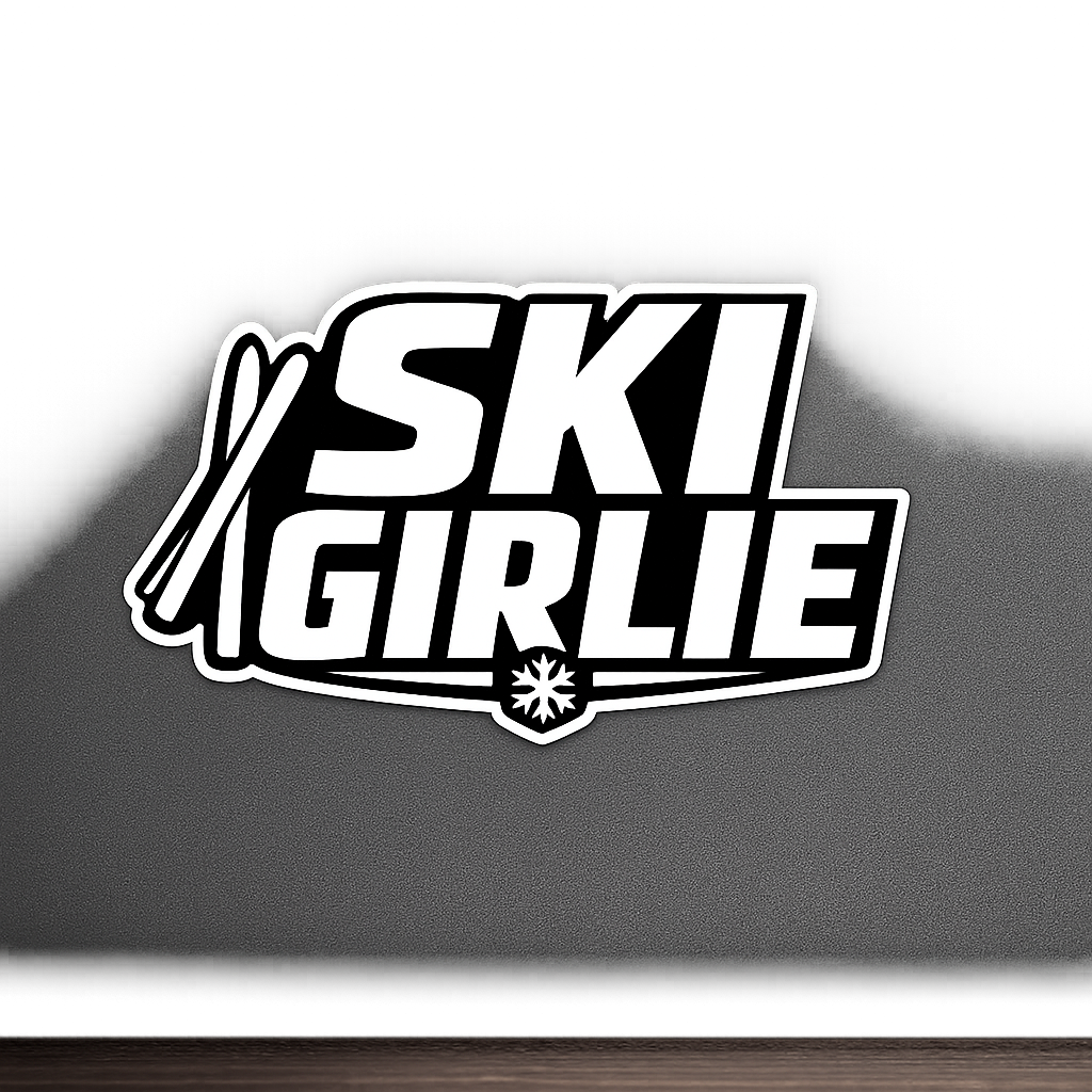 Ski Girlie Sticker Decal Vinyl Laptop Car Window Bumper AUTO Water Bottle Helmets Waterproof
