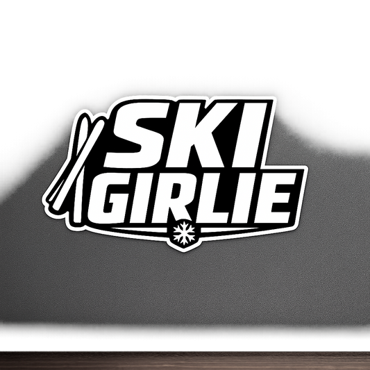 Ski Girlie Sticker Decal Vinyl Laptop Car Window Bumper AUTO Water Bottle Helmets Waterproof
