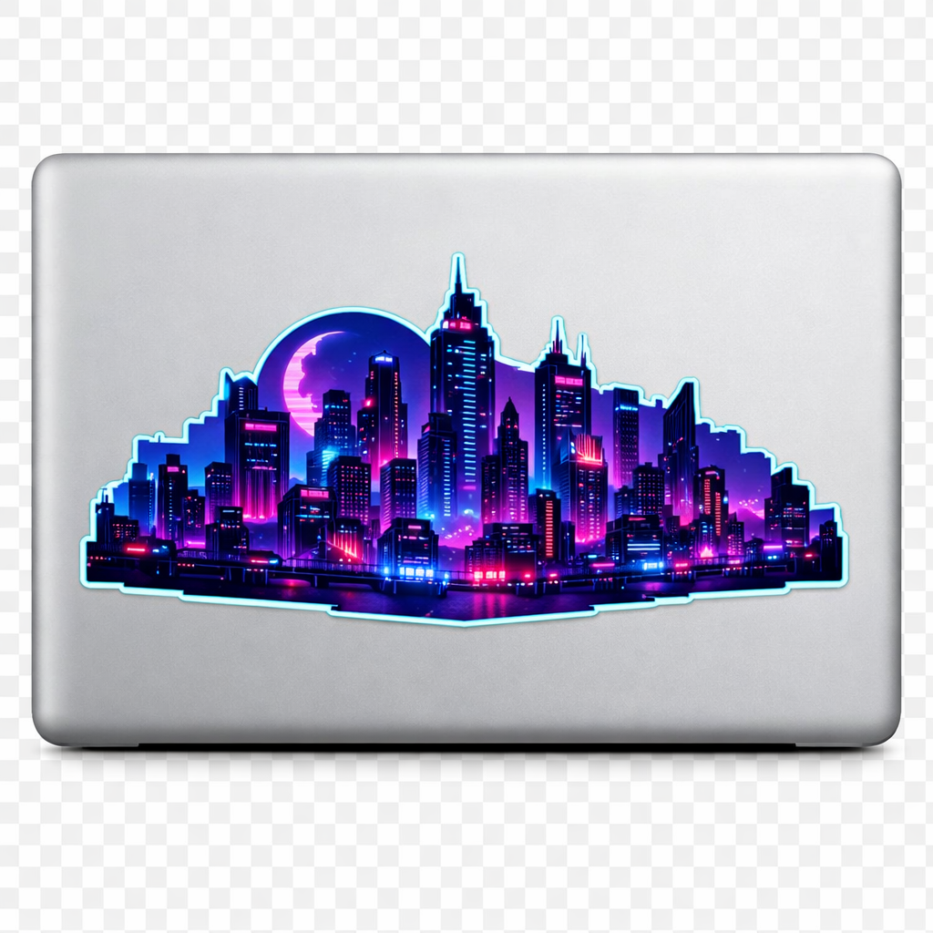 CP Digital Cityscape Sticker Decal Vinyl Laptop Car Window Bumper AUTO Water Bottle Helmets Waterproof Cyberpunk