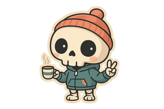 Cute Skeleton Character Sticker Decal Vinyl Laptop Car Window Bumper AUTO Water Bottle Helmets Waterproof