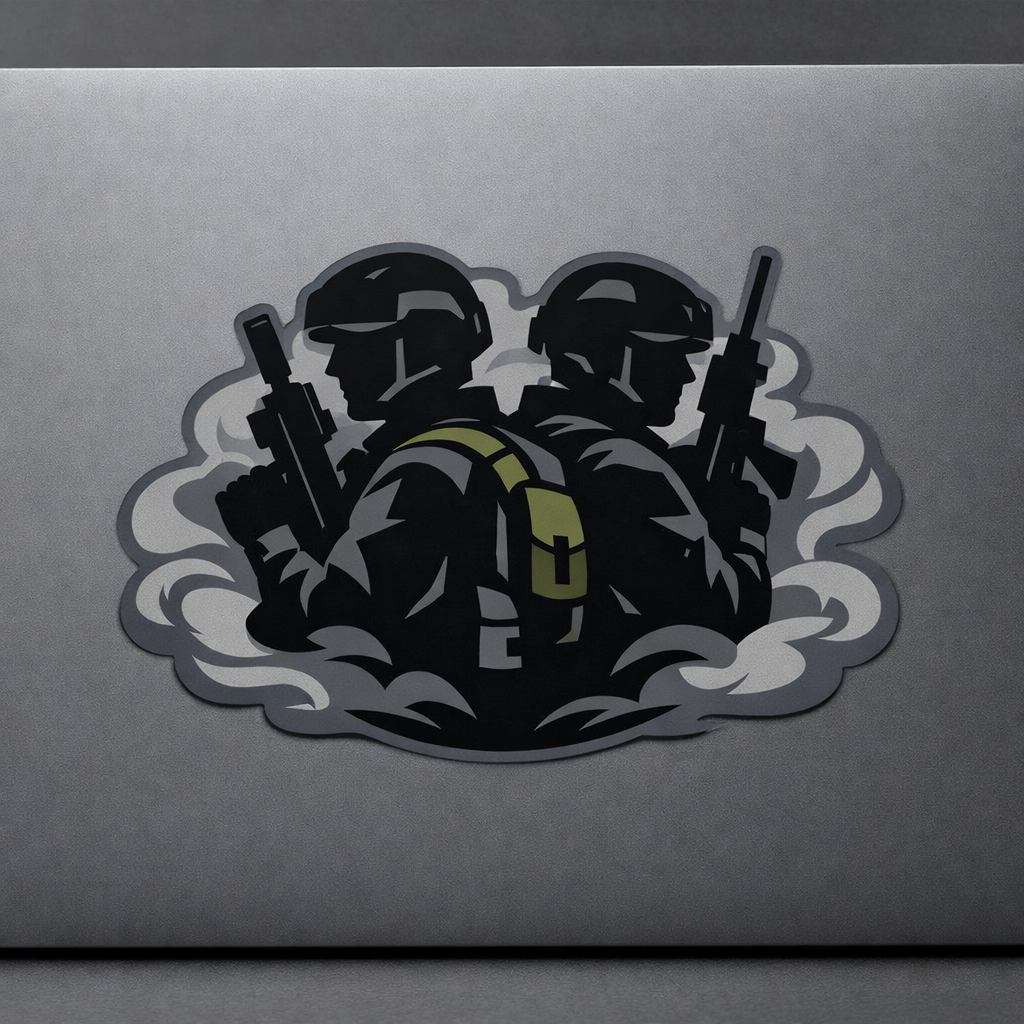 Soldiers Team Spirit Sticker Decal Vinyl Laptop Car Window Bumper AUTO Water Bottle Helmets Waterproof USA
