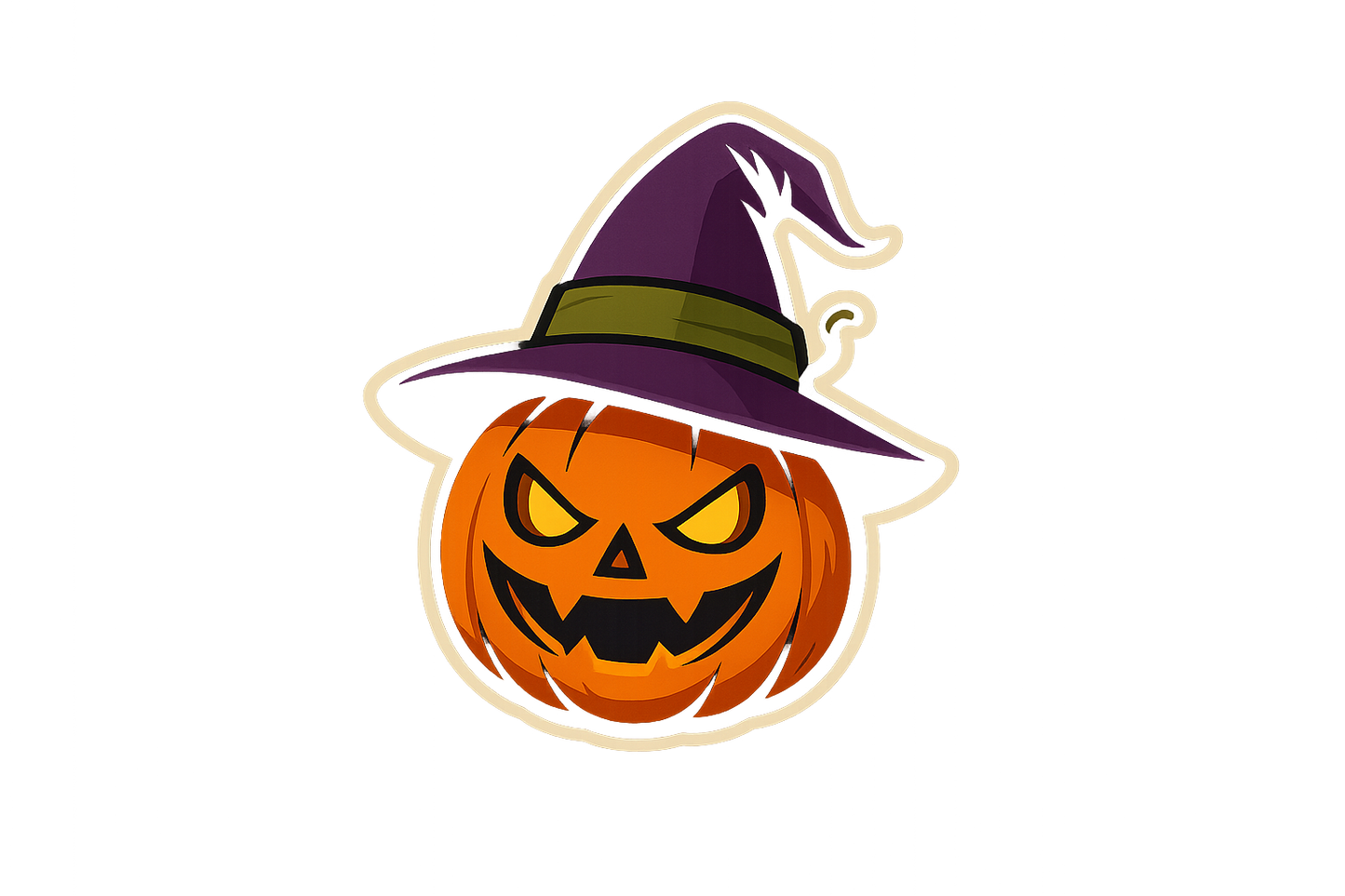 Pumpkin Evil Grin Sticker Decal Vinyl Laptop Car Window Bumper AUTO Water Bottle Helmets Waterproof Halloween