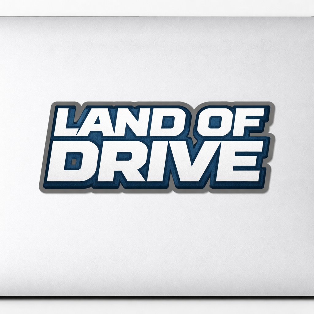 LAND OF DRIVE Sticker Decal Vinyl Laptop Car Window Bumper AUTO Water Bottle Helmets Waterproof USA