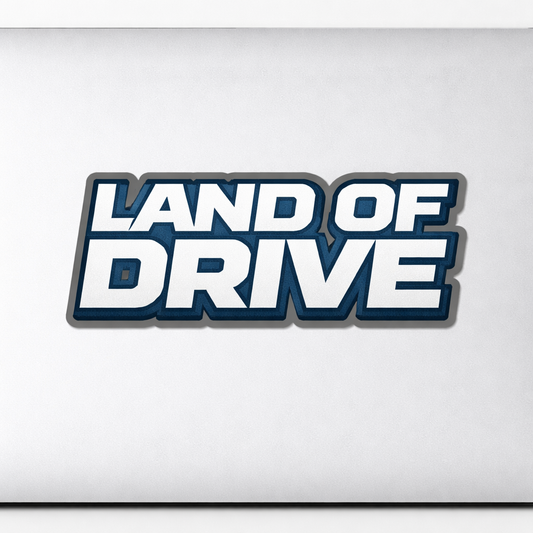 LAND OF DRIVE Sticker Decal Vinyl Laptop Car Window Bumper AUTO Water Bottle Helmets Waterproof USA