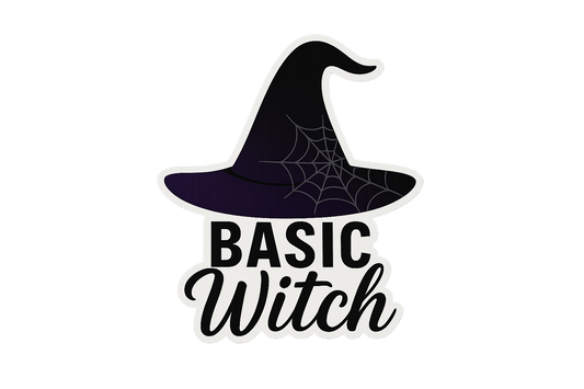 Witch Hat Spiderwebs Basic Witch Sticker Decal Vinyl Laptop Car Window Bumper AUTO Water Bottle Helmets Waterproof