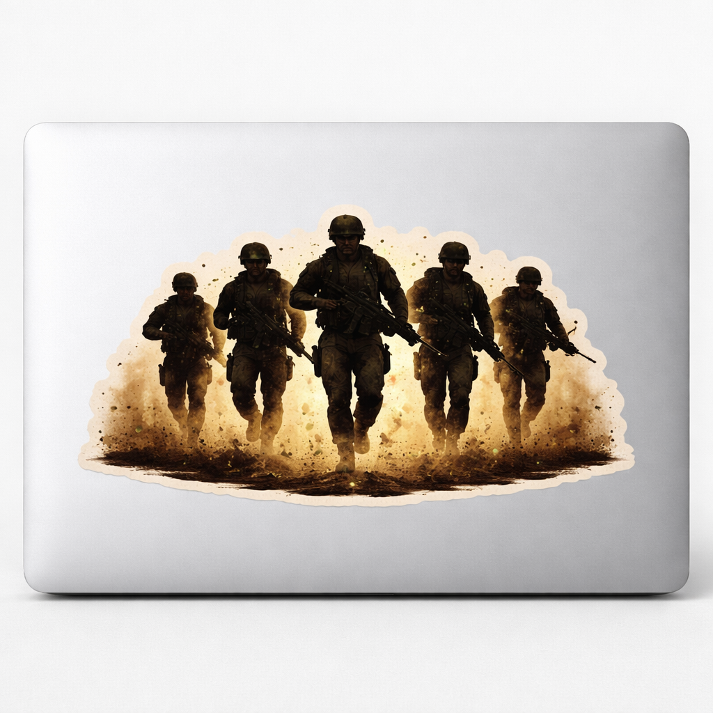 Military Squad Sticker Decal Vinyl Laptop Car Window Bumper AUTO Water Bottle Helmets Waterproof Silhouettes Army