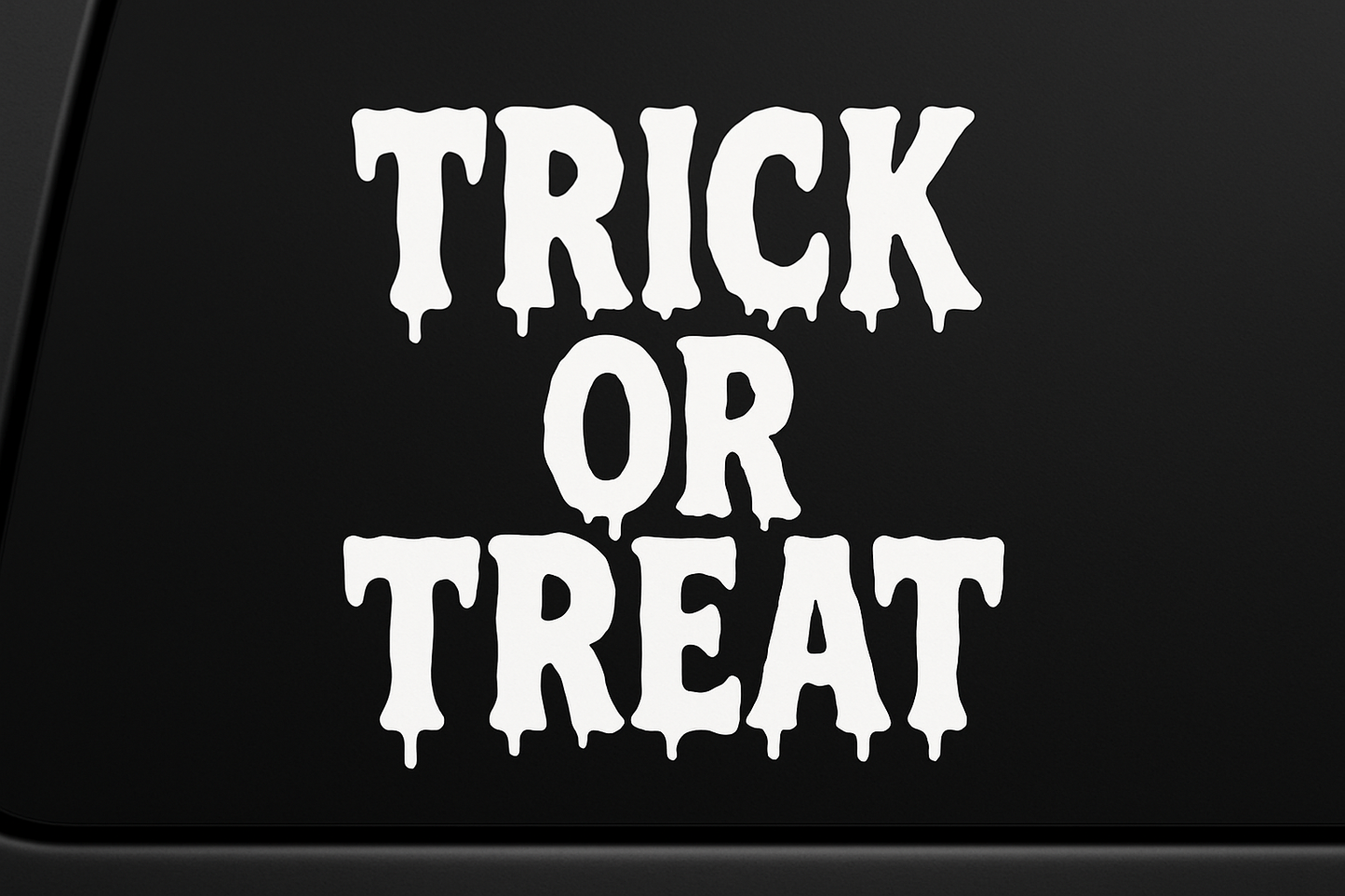 Halloween Trick or Treat Sticker Decal Vinyl Laptop Car Window Bumper AUTO Bottle Water Bottle Helmets Waterproof