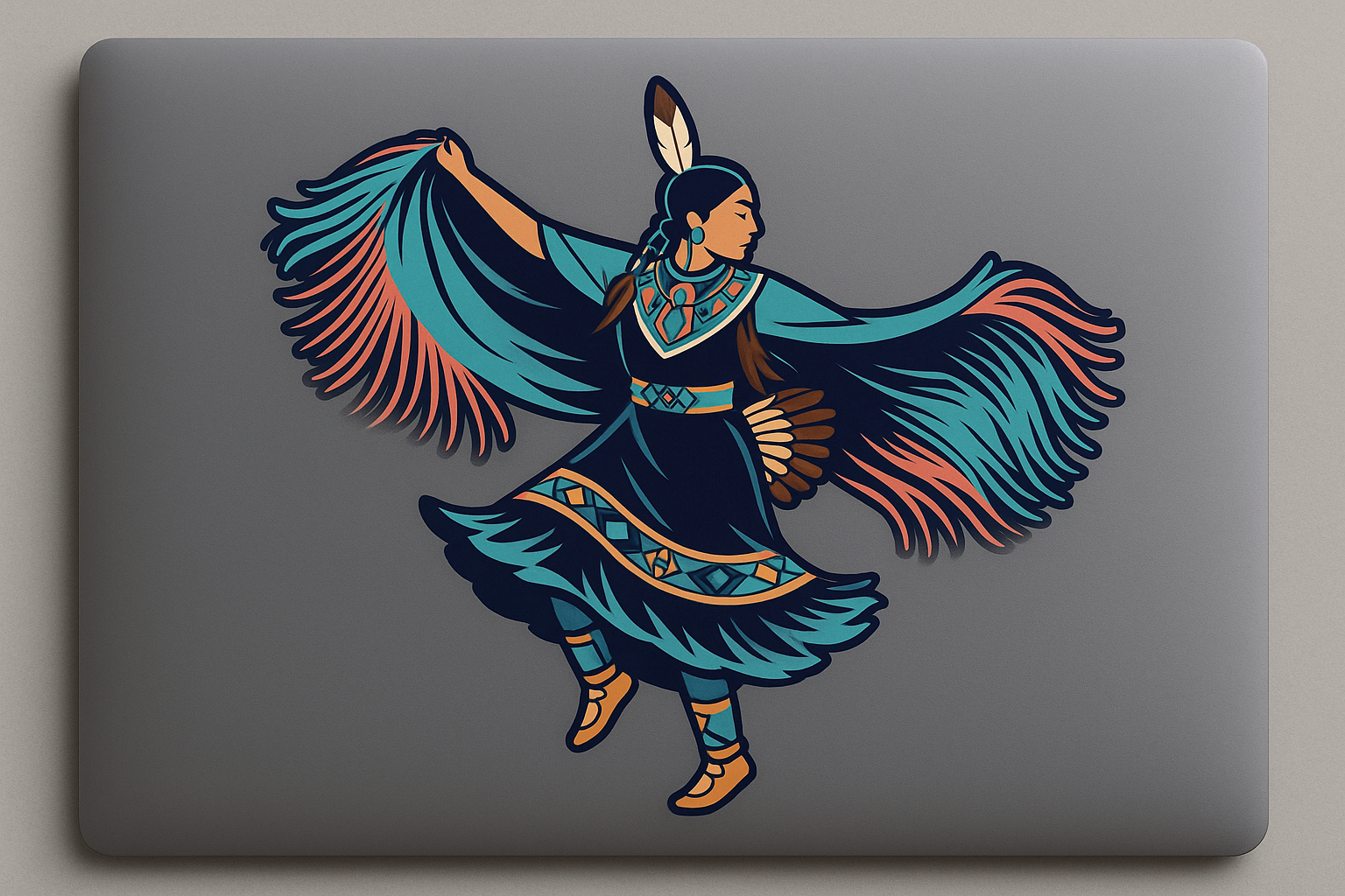 Tribal Dancer Native American Sticker Decal Vinyl Laptop Car Window Bumper AUTO Water Bottle Helmets Waterproof