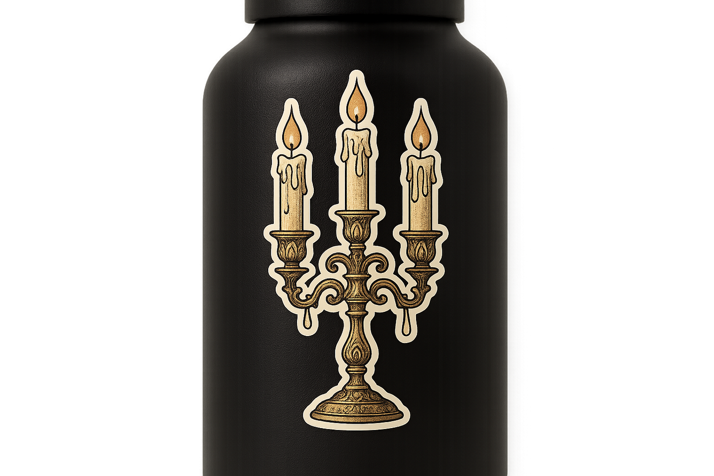 Old-fashioned Candelabra Wax Sticker Decal Vinyl Laptop Car Window Bumper AUTO Water Bottle Helmets Waterproof Elegance