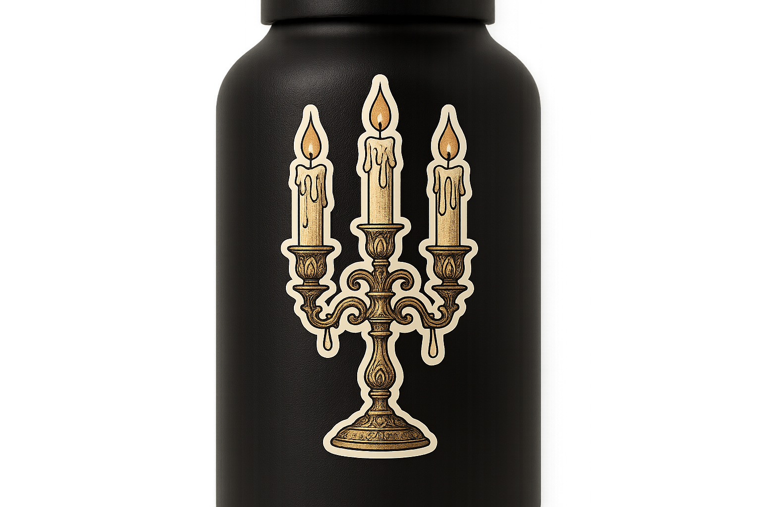 Old-fashioned Candelabra Wax Sticker Decal Vinyl Laptop Car Window Bumper AUTO Water Bottle Helmets Waterproof Elegance