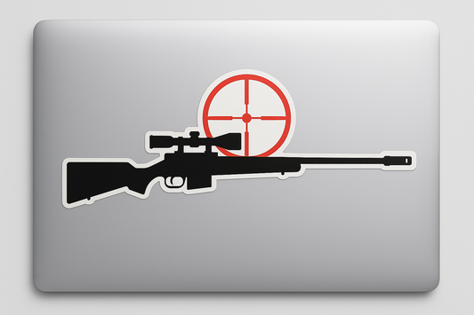 Sniper Rifle Sticker Decal Vinyl Laptop Car Window Bumper AUTO Water Bottle Helmets Waterproof