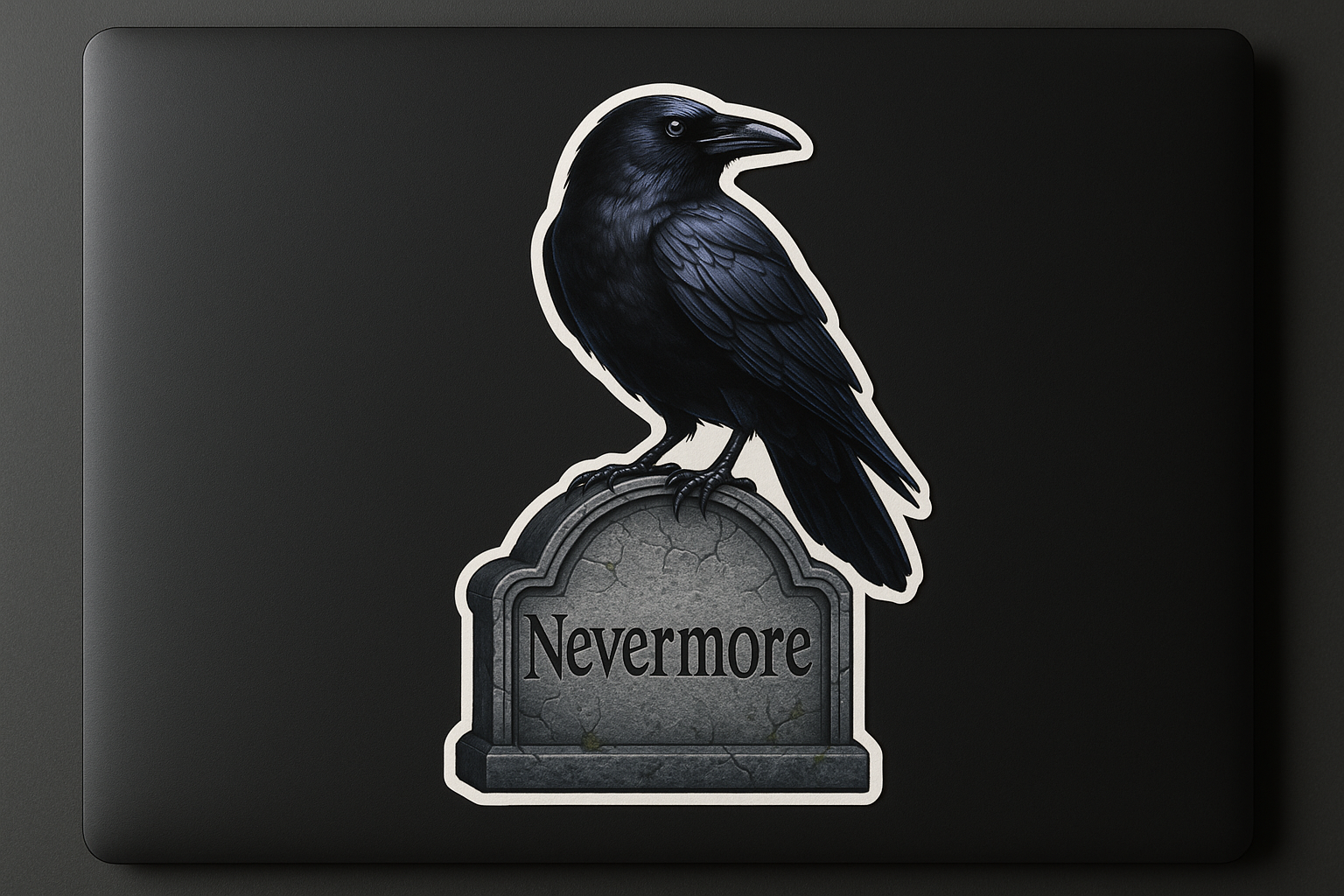 Raven Nevermore Sticker Decal Vinyl Laptop Car Window Bumper AUTO Water Bottle Helmets Waterproof Poe