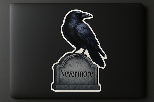 Raven Nevermore Sticker Decal Vinyl Laptop Car Window Bumper AUTO Water Bottle Helmets Waterproof Poe