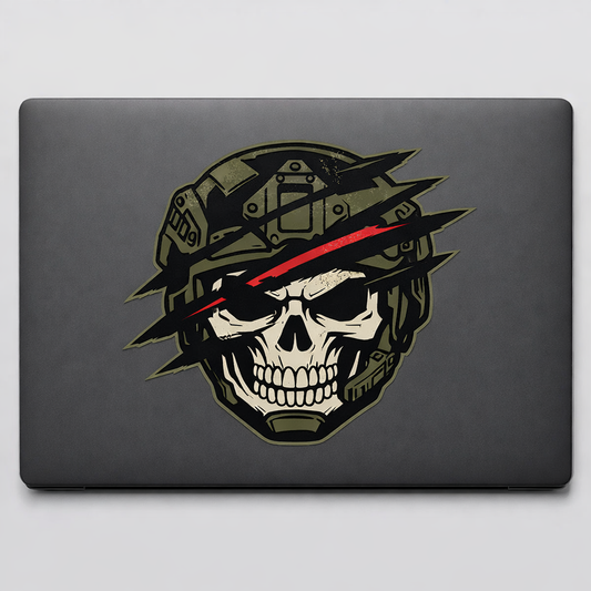 Skull Tactical Helmet Sticker Decal Vinyl Laptop Car Window Bumper AUTO Water Bottle Helmets Waterproof Stripes