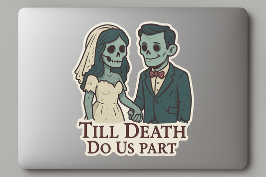 Zombie Bride Groom Sticker Decal Vinyl Laptop Car Window Bumper AUTO Bottle Water Bottle Helmets Waterproof