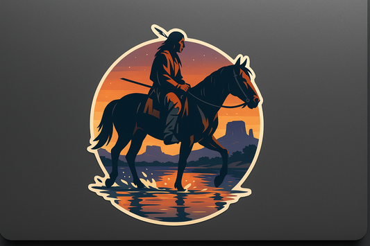Native Warrior Sticker Decal Vinyl Laptop Car Window Bumper AUTO Water Bottle Helmets Waterproof