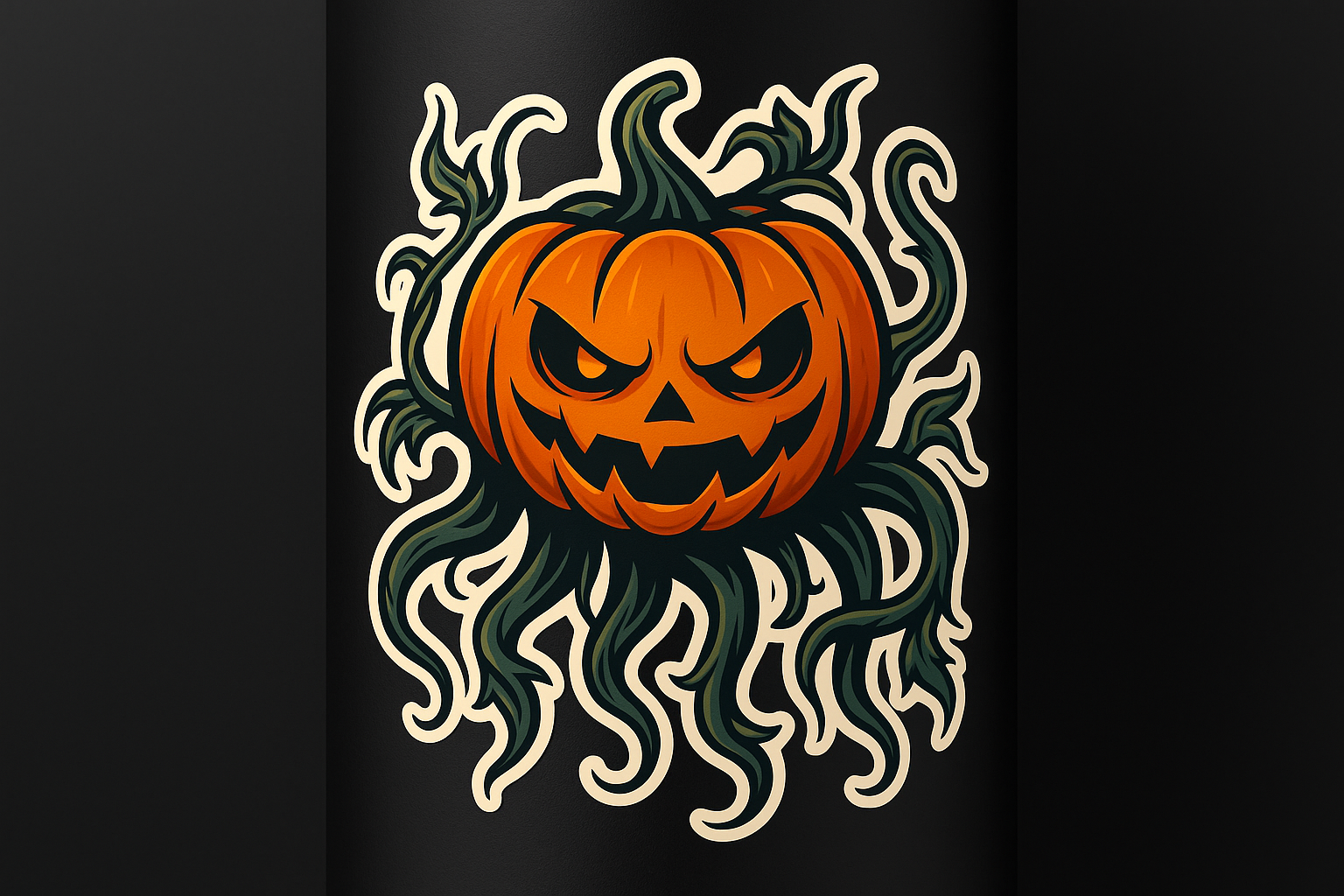 Pumpkin Monster Tentacle Vines Sticker Decal Vinyl Laptop Car Window Bumper AUTO Water Bottle Helmets Waterproof