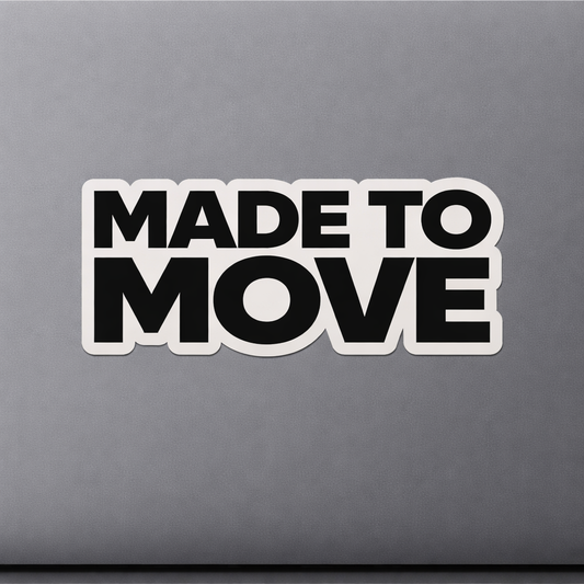 MTM Made To Move Sticker Decal Vinyl Laptop Car Window Bumper AUTO Water Bottle Helmets Waterproof Font