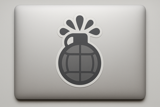 Exploding Grenade Sticker Decal Vinyl Laptop Car Window Bumper AUTO Water Bottle Helmets Waterproof