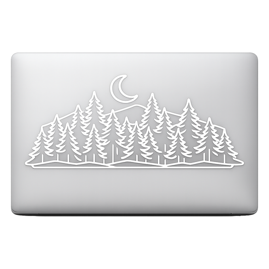 Minimal Pine Forest Sticker Decal Vinyl Laptop Car Window Bumper AUTO Water Bottle Helmets Waterproof