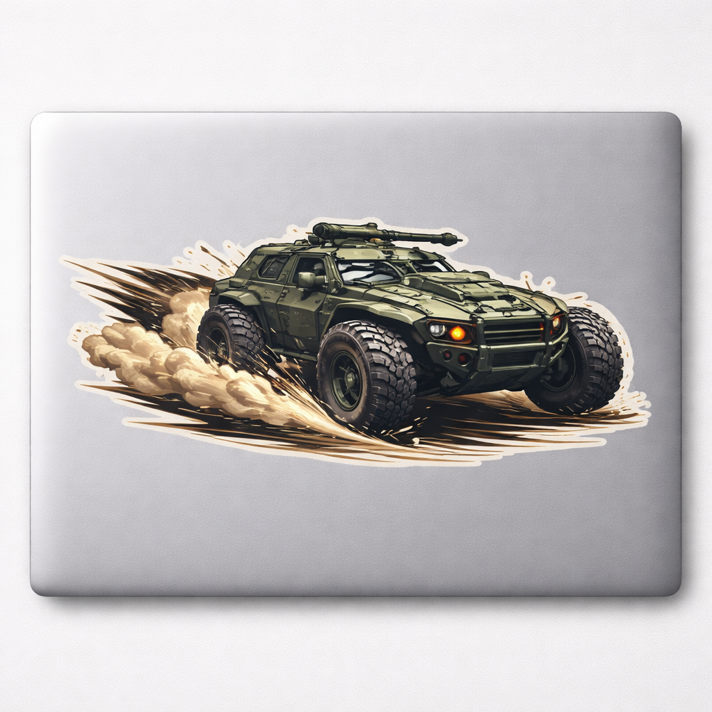 Armored Vehicle Racing Sticker Decal Vinyl Laptop Car Window Bumper AUTO Water Bottle Helmets Waterproof