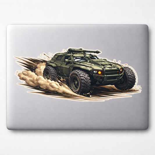 Armored Vehicle Racing Sticker Decal Vinyl Laptop Car Window Bumper AUTO Water Bottle Helmets Waterproof