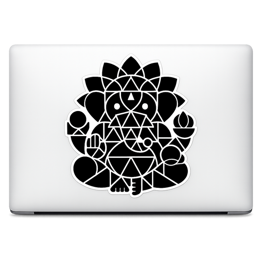 Indian Ganesha Sticker Decal Vinyl Laptop Car Window Bumper AUTO Water Bottle Helmets Waterproof Sacred Modern Design