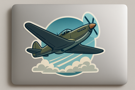 WWII Fighter Plane Sticker Decal Vinyl Laptop Car Window Bumper AUTO Bottle Water Bottle Helmets Waterproof Aviation